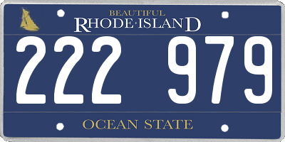 RI license plate 222979