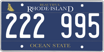 RI license plate 222995