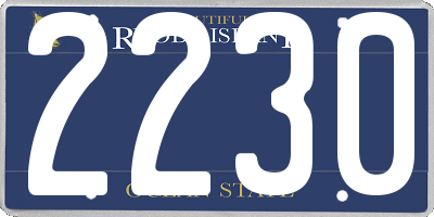 RI license plate 2230