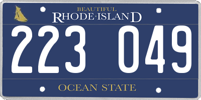 RI license plate 223049