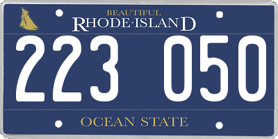 RI license plate 223050