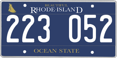 RI license plate 223052