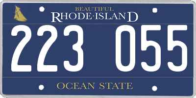 RI license plate 223055