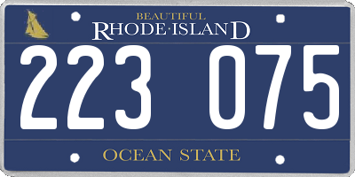 RI license plate 223075