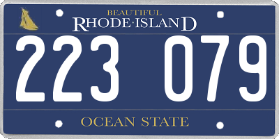 RI license plate 223079