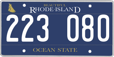 RI license plate 223080