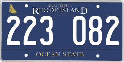 RI license plate 223082