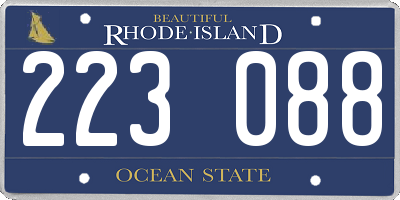 RI license plate 223088