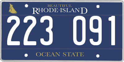 RI license plate 223091