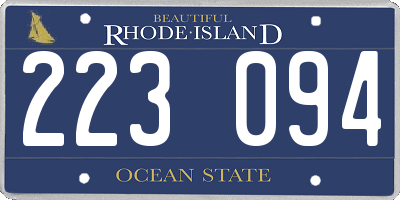 RI license plate 223094