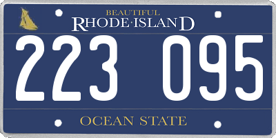 RI license plate 223095