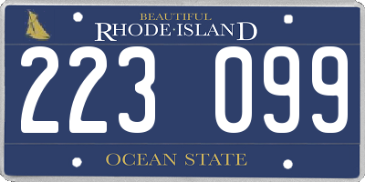 RI license plate 223099