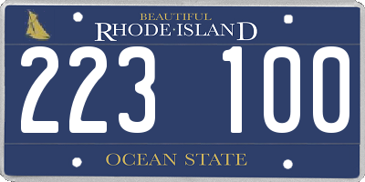 RI license plate 223100