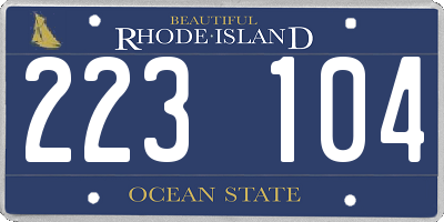 RI license plate 223104