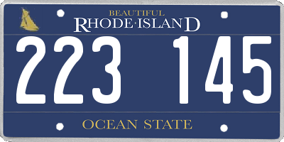 RI license plate 223145