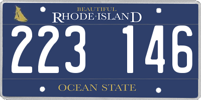 RI license plate 223146