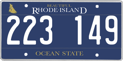 RI license plate 223149