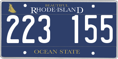 RI license plate 223155