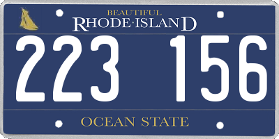 RI license plate 223156