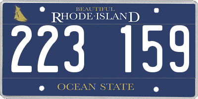 RI license plate 223159