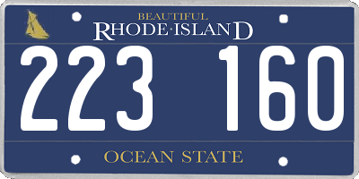 RI license plate 223160