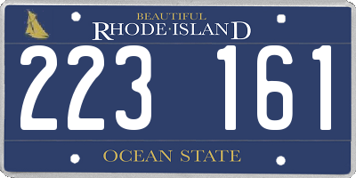 RI license plate 223161
