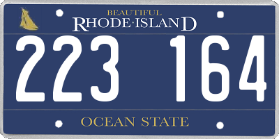 RI license plate 223164