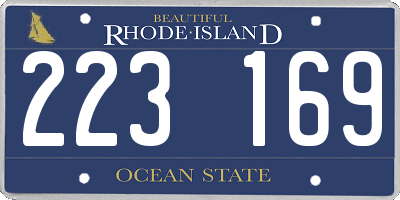 RI license plate 223169