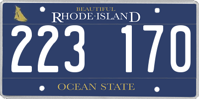 RI license plate 223170