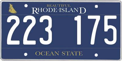 RI license plate 223175