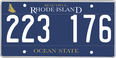 RI license plate 223176