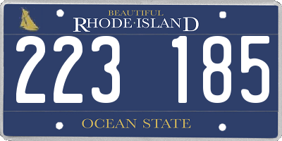 RI license plate 223185