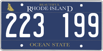 RI license plate 223199