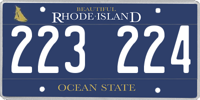 RI license plate 223224