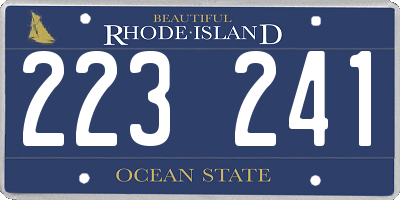 RI license plate 223241