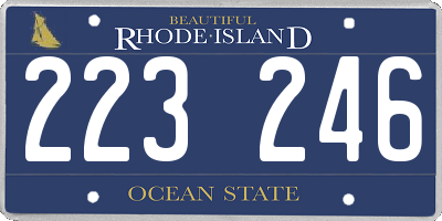 RI license plate 223246