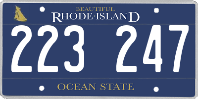 RI license plate 223247