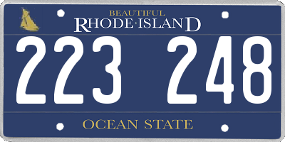 RI license plate 223248