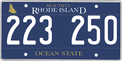 RI license plate 223250