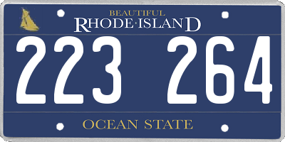 RI license plate 223264