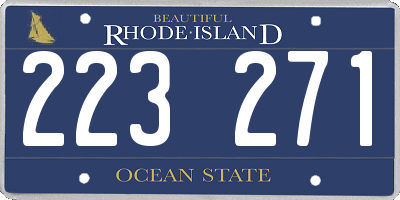 RI license plate 223271