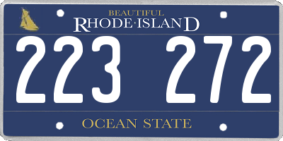 RI license plate 223272