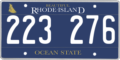 RI license plate 223276