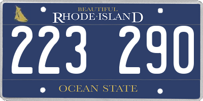 RI license plate 223290