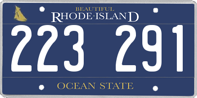 RI license plate 223291