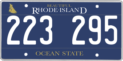 RI license plate 223295