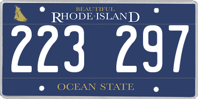 RI license plate 223297