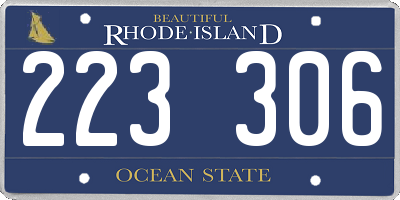RI license plate 223306