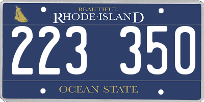 RI license plate 223350