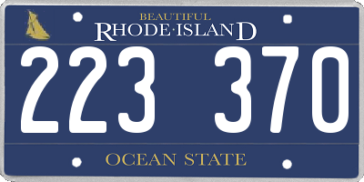RI license plate 223370